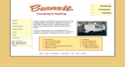 Desktop Screenshot of bennettplumbingandheating.com